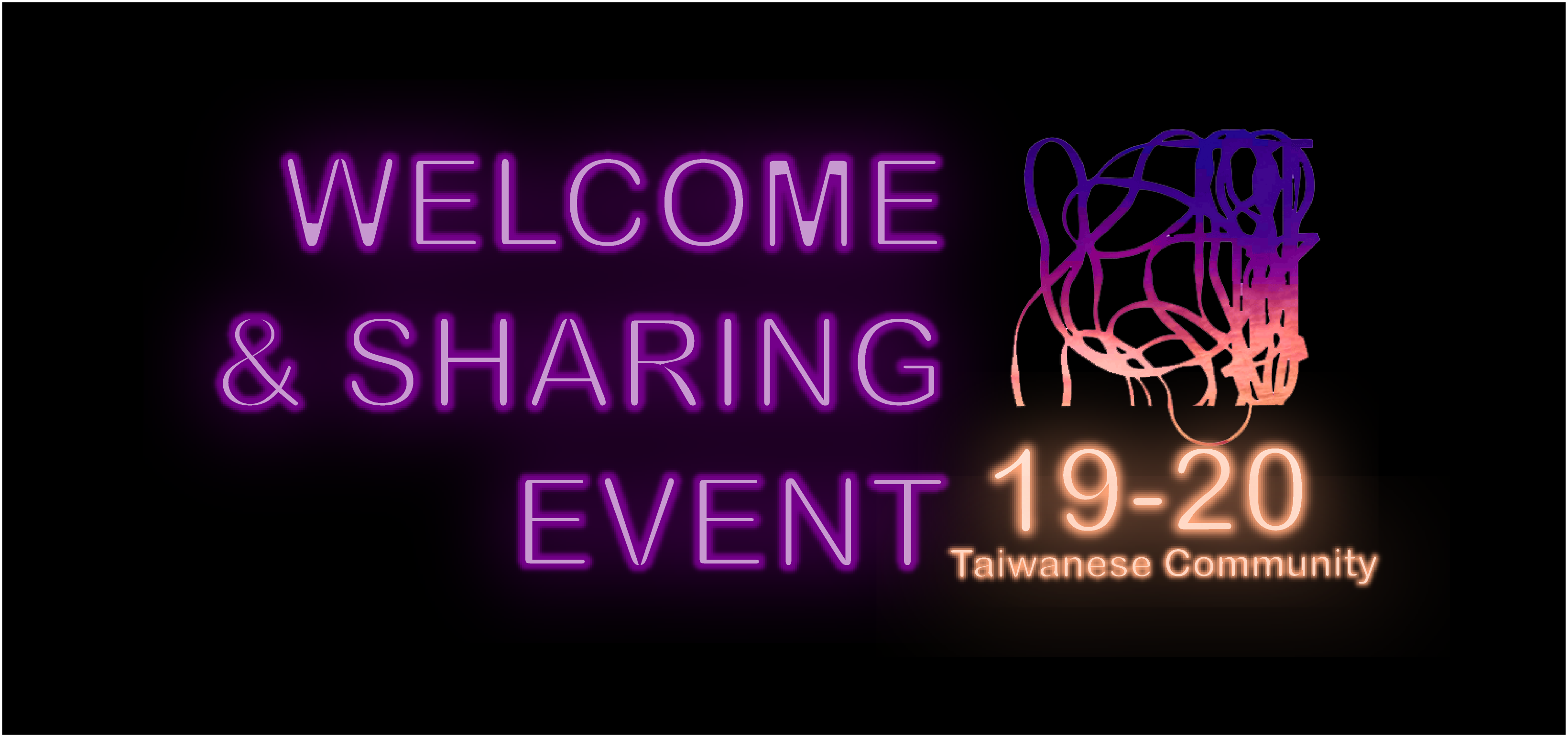 Taiwanese Community newcomers event banner design. Created with Adobe Illustrator.